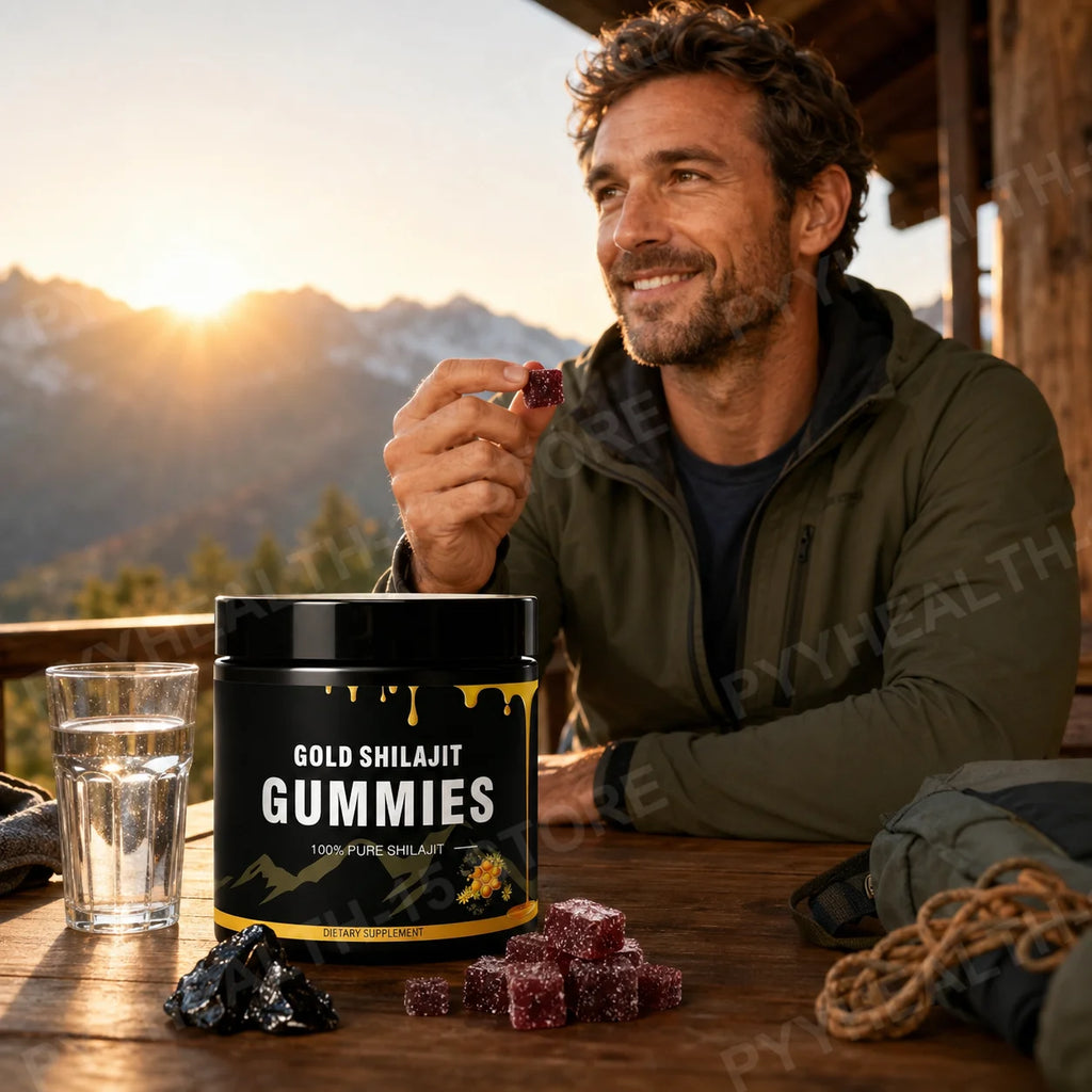 Shilajit Gummies with Manuka Honey | Energy & Focus, 100mg 30ct Wellness Gummy Supplement Qst