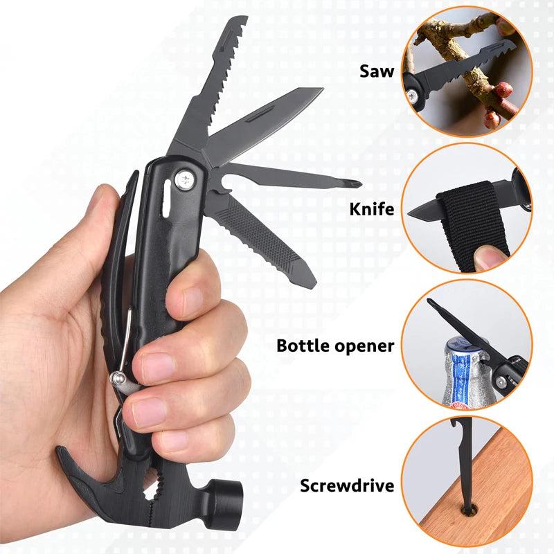 12-in-1 Multitool Hammer – Compact Steel Multi-Function Tool Multitool Hammer Qst