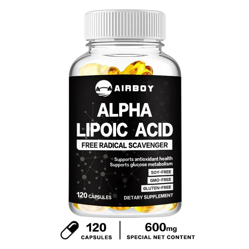 Alpha Lipoic Acid 600mg – Brain, Heart & Nerve Support Antioxidant Supplement Qst 120 Capsules