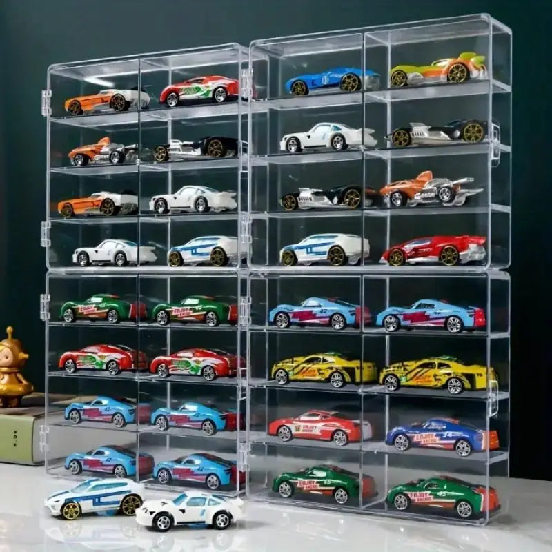 Compact Car Model Display Box – Dust-Proof Clear Acrylic Stand Collectible Display Case Qme