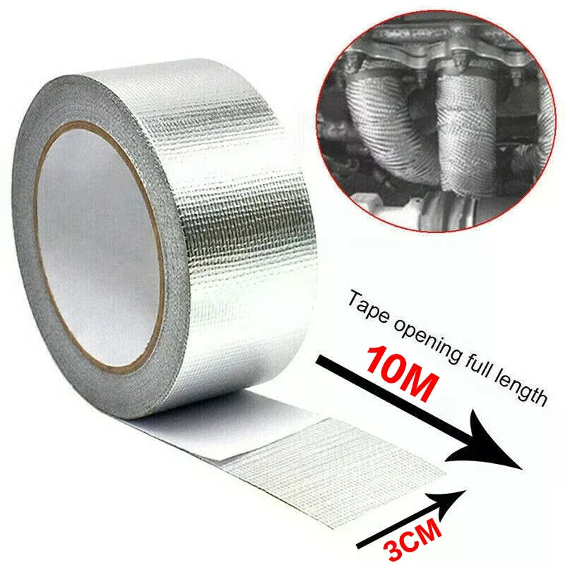 10m Aluminum Foil Tape – Heat Resistant HVAC Insulation Tape Insulation Foil Tape Qme