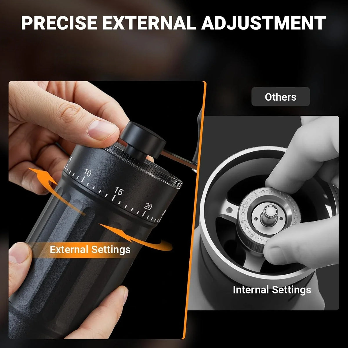Adjustable Manual Coffee Grinder Hand Crank Bean Mill Manual Coffee Grinder Qme