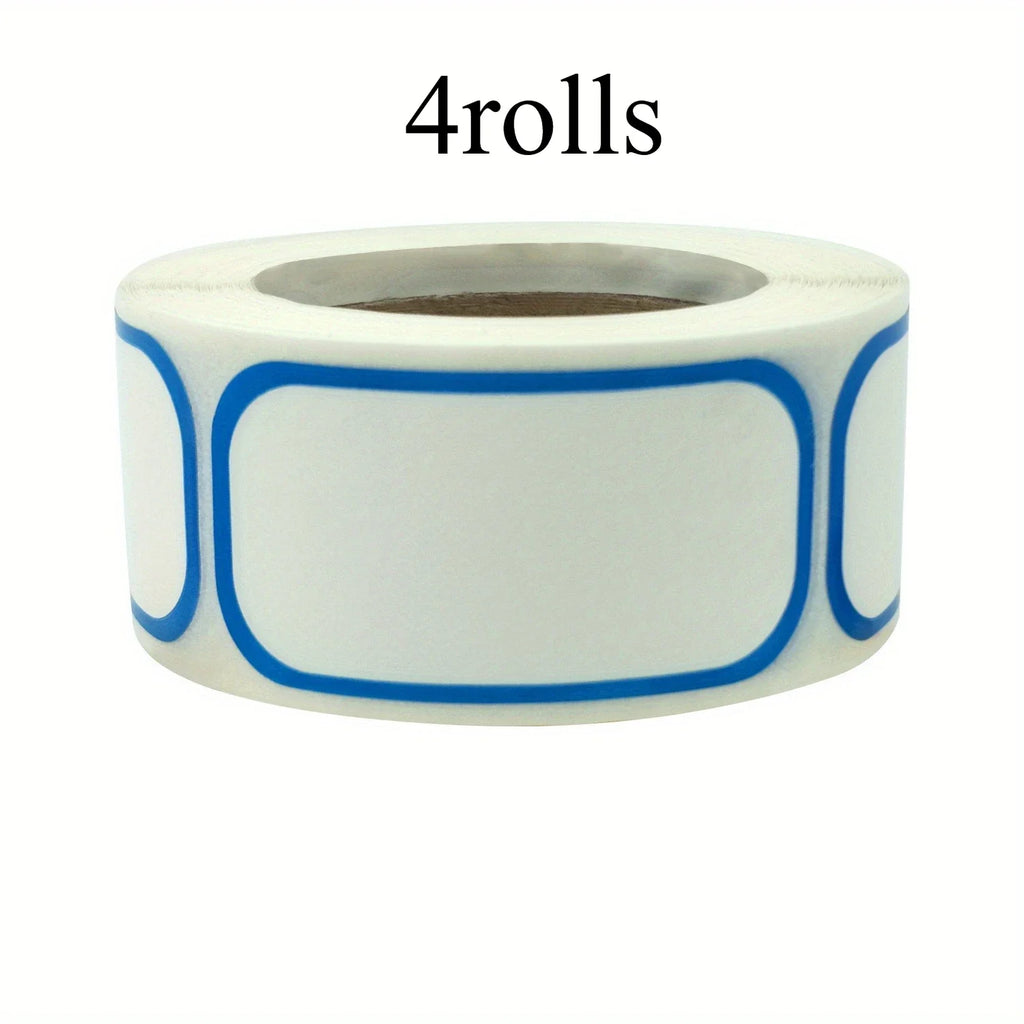 Self-Adhesive Kitchen Labels for Food Storage Jars & Fridge Kitchen Organization Labels Qme White 4rolls