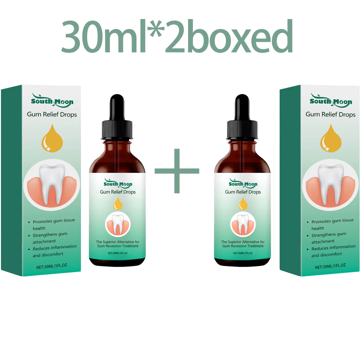 South Moon 30ml Gum Repair Drops – Oral Care & Whitening Oral Care Drops Qst 2pcs X 30ml
