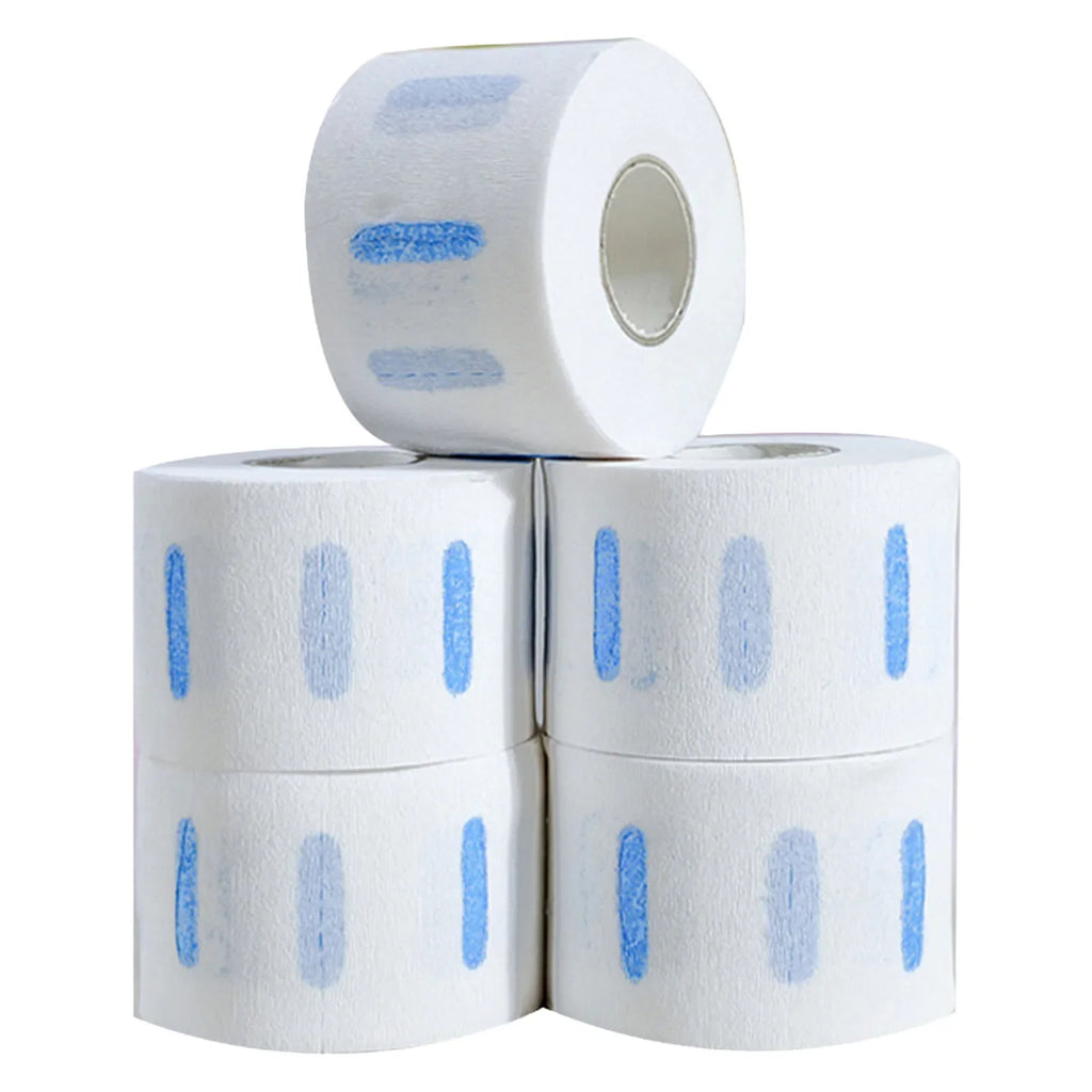 5 Rolls White Stretchy Barber Neck Strips | Hairdressing Paper Barber Neck Strips Qme as pic