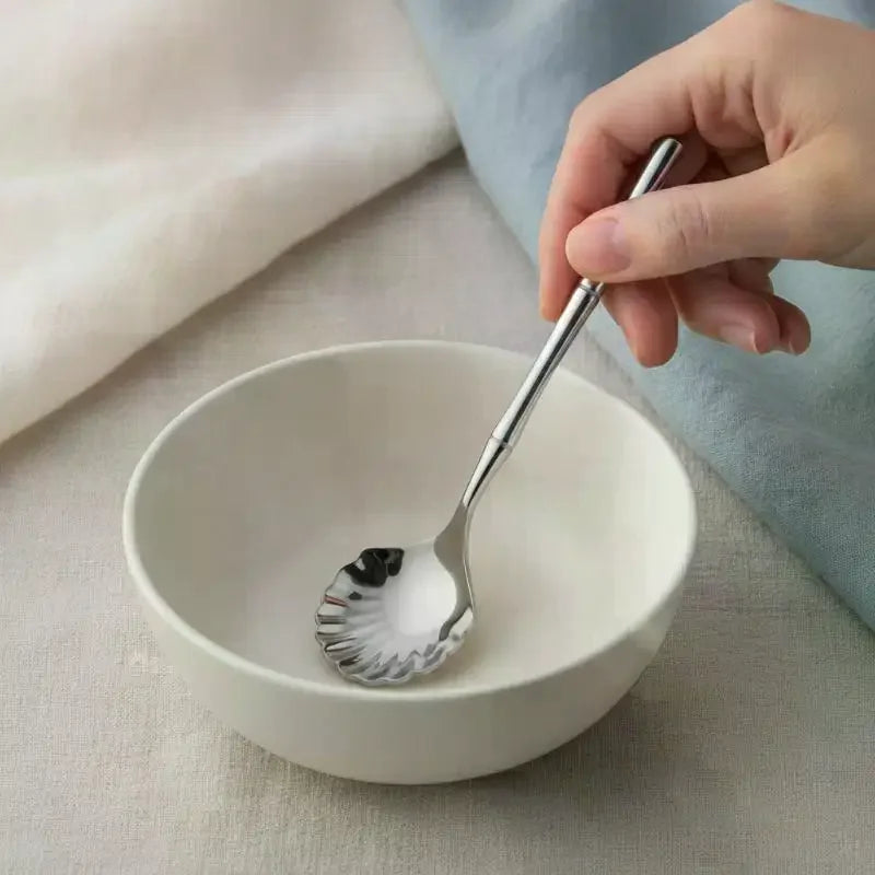 Seashell Stainless Steel Dessert & Coffee Stirring Spoon Dessert Stirring Spoon Qme