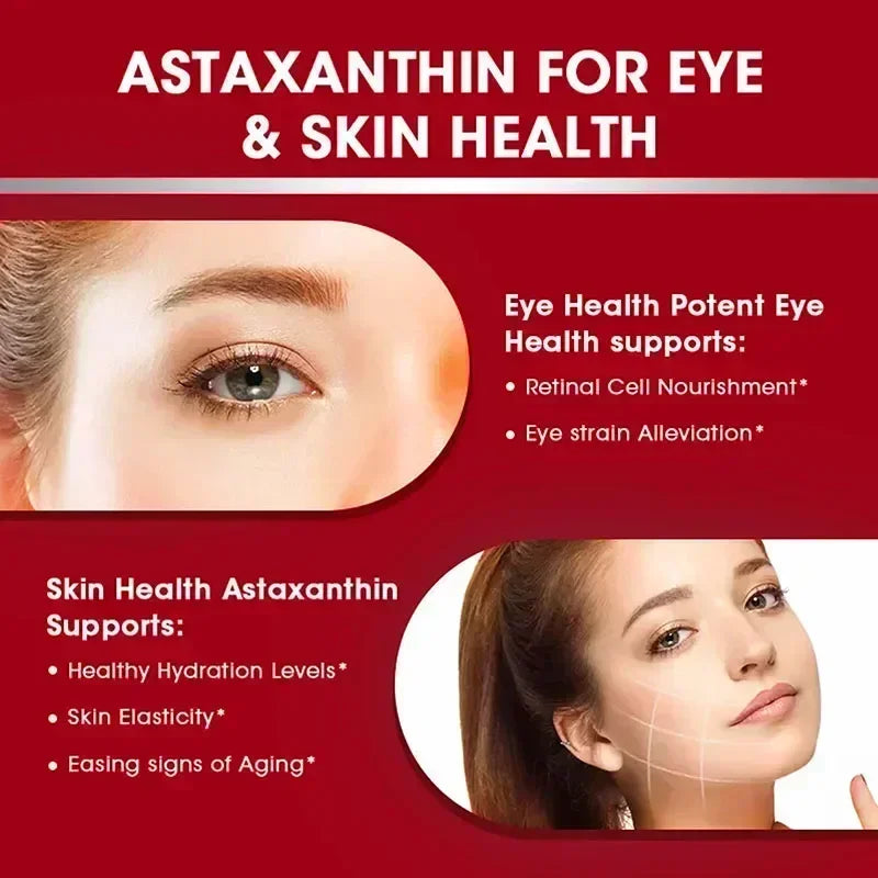Xemenry Astaxanthin Capsules – Brain, Skin & Heart Antioxidant Antioxidant Supplement Qst