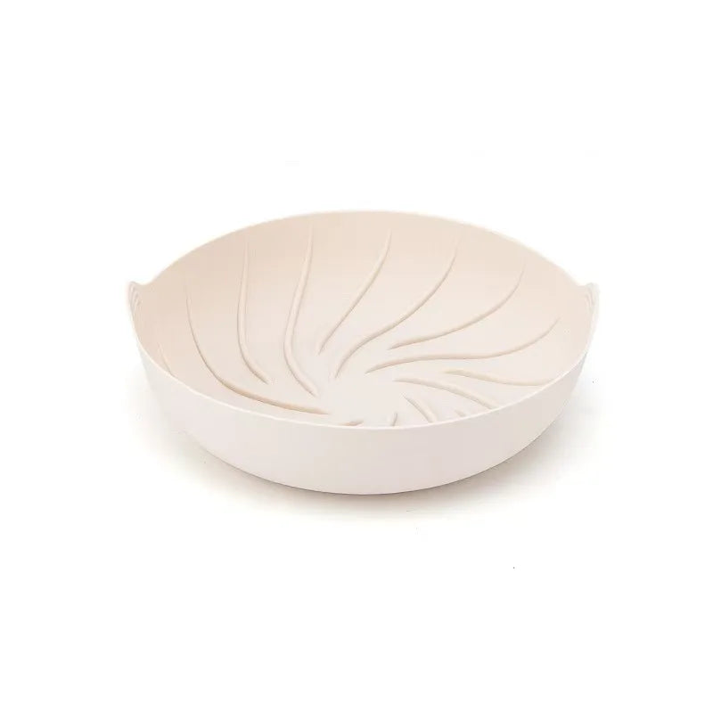 Silicone Air Fryer Basket Non-Stick Baking Pan Inner Pot Silicone Baking Pan Qme White Small