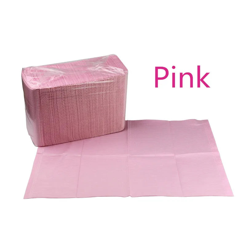 Disposable Eyelash & Tattoo Cleaning Pad Mats – 50 Pack Disposable Cleaning Mat Qme Pink 50PCS