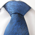 Wide Jacquard Twill Necktie | Classic Formal Polyester Tie Formal Necktie Qme Blue