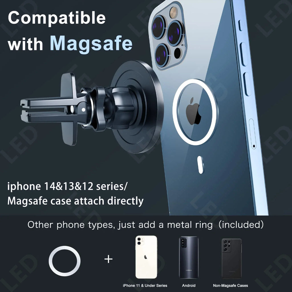 MagSafe Car Mount Magnetic Phone Holder 360° Air Vent Clip Magnetic Phone Mount Qme