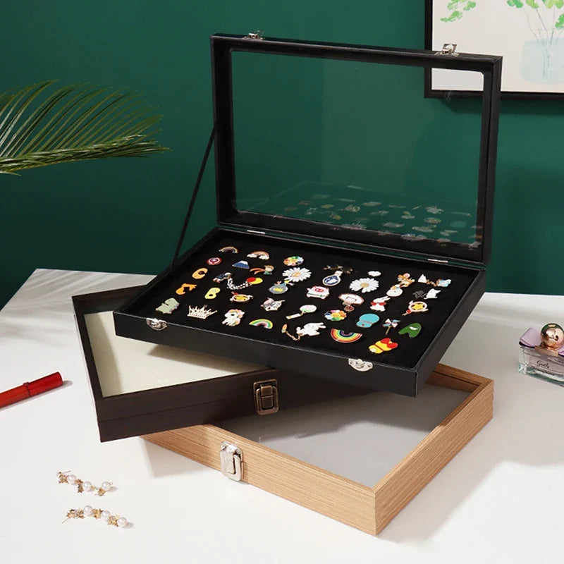 Medal & Pin Display Case – Dustproof Badge Storage Box Pin Display Case Qme