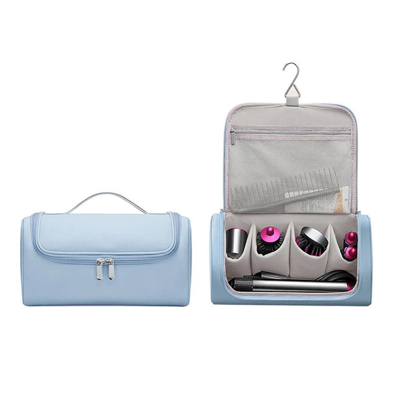 Waterproof Hair Dryer Travel Bag – PU Leather Organizer Case Hair Tool Travel Bag Qst 003