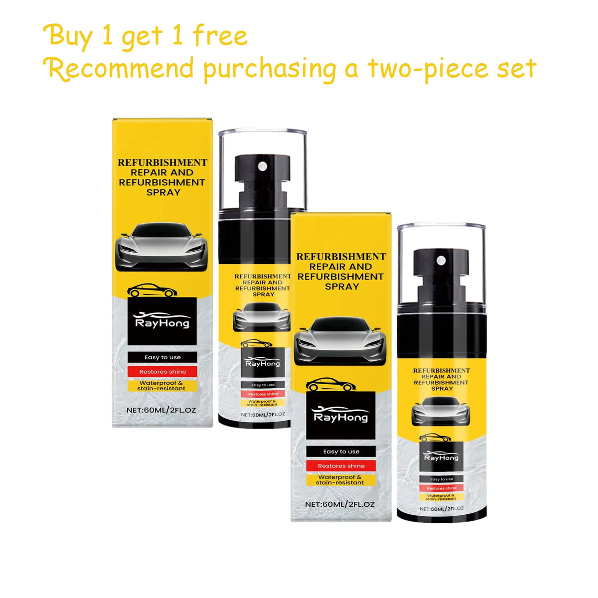 RayHong Car Interior Plastic Refurbishment Coating Spray Plastic Refurbishment Spray Qst 120ml
