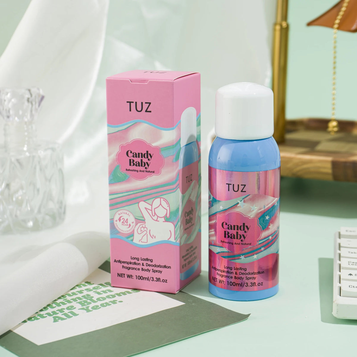 TUZ 24-Hour Floral Fruity Deodorant Body Spray 100ml Deodorant Body Spray Qst Candy Baby 0668-3