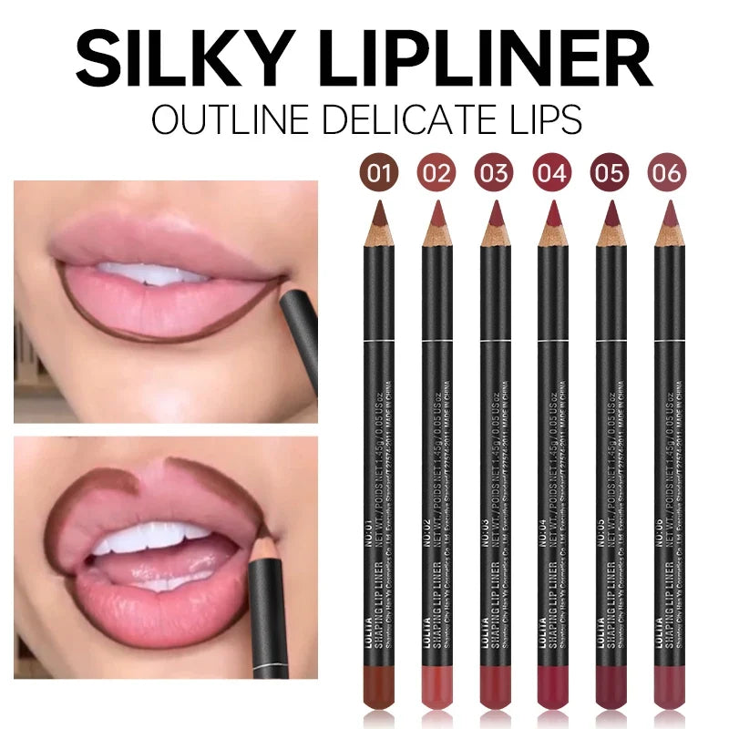 Luxury Matte Lip Liner – Long-Lasting Smooth Application Lip Liner Pencil Qme