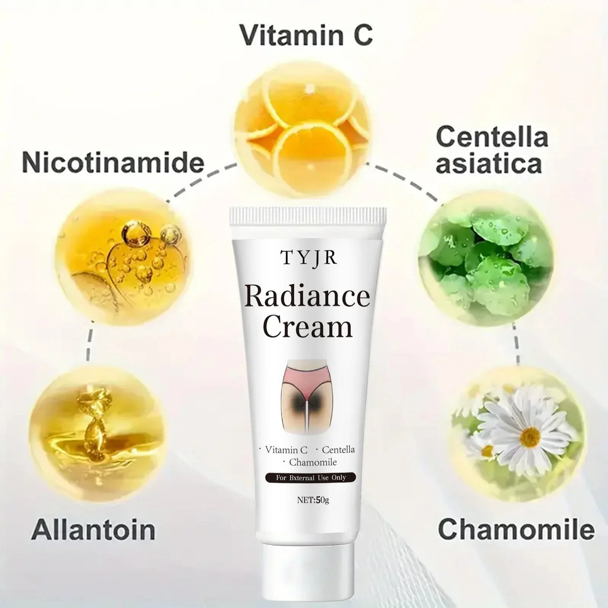 Snow White Brightening Cream – Niacinamide & Centella Asiatica Brightening Body Cream Qme