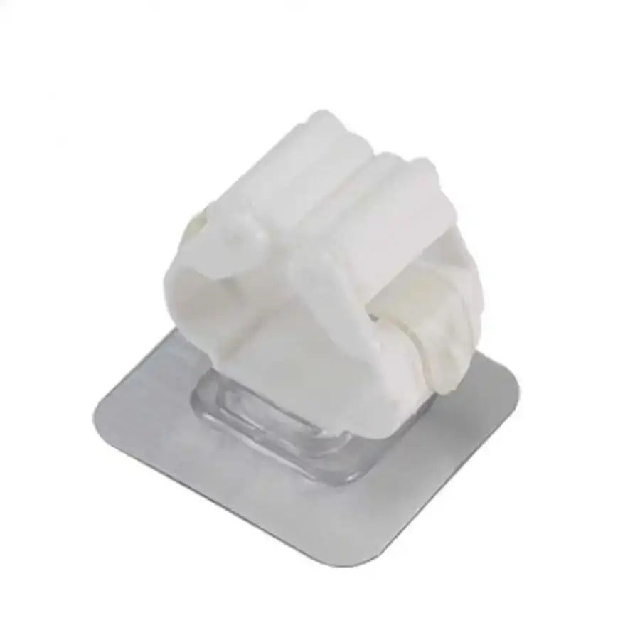 Adhesive No-Trace Mop & Broom Hook Wall Holder | Qme Mop & Broom Holder Qme white
