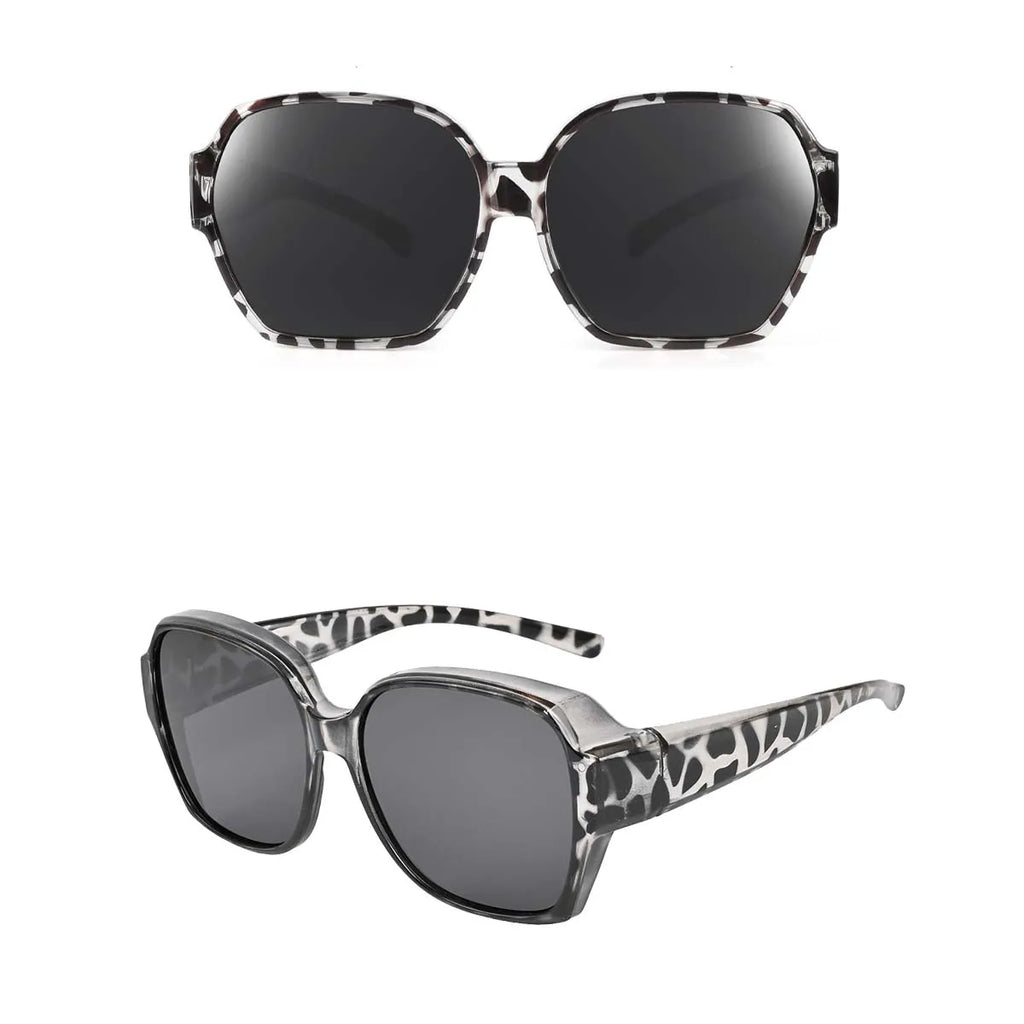 VOPHA Oversized Fit-Over Sunglasses UV400 Unisex 2-Pack Fit-Over Sunglasses Qst 2PC