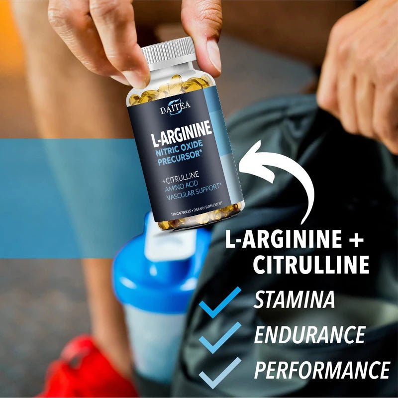 Daitea L-Arginine Supplement – Energy, Strength & Endurance Amino Acid Supplement Qst