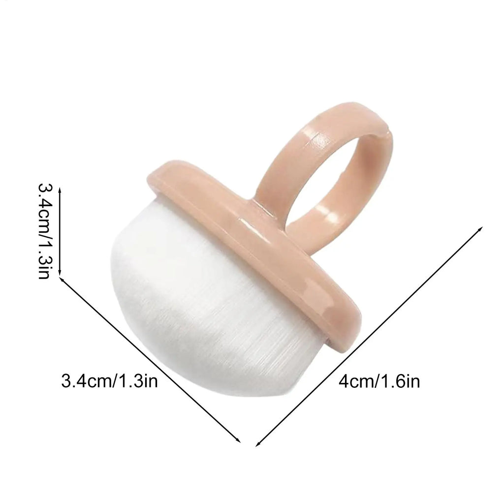 Finger Ring Nail Dust Brush – Soft Manicure Duster Tool Nail Dust Brush Qme