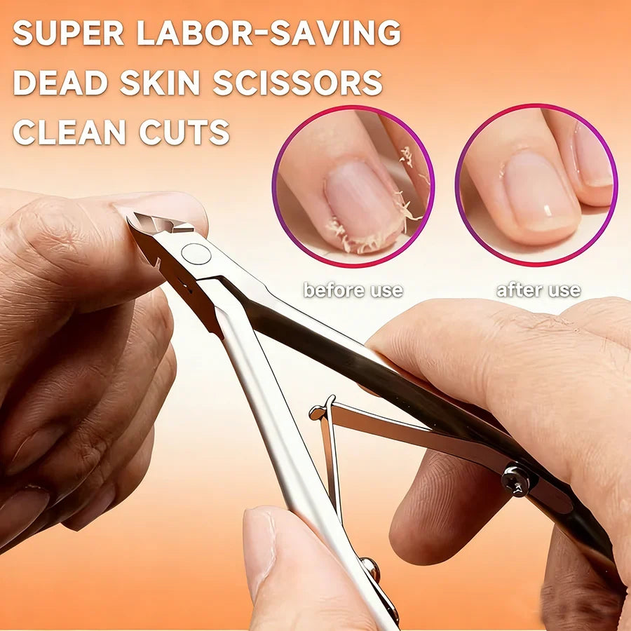 Professional Stainless Steel Cuticle Trimmer – 5mm Sharp Jaw Cuticle Trimmer Qme