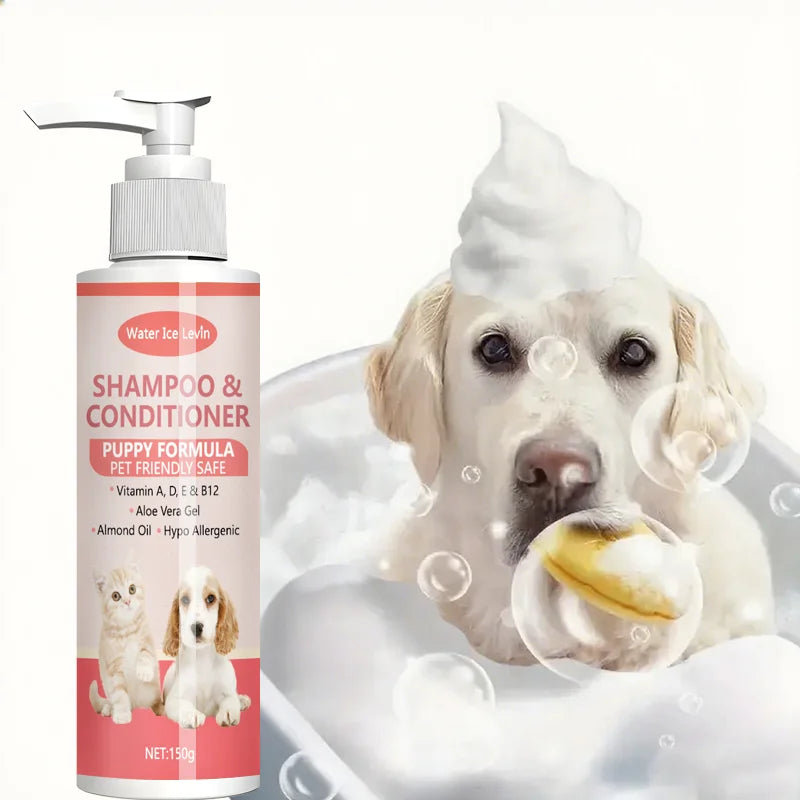 Gentle 2-in-1 Puppy Shampoo & Conditioner – Aloe & Vitamins Pet Shampoo Conditioner Qme
