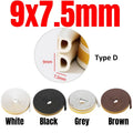 D-Type Door & Window Sealing Strip – Acoustic Foam, 2m Door Weatherstrip Seal Qme 9x7.5mm D Type 2m Grey