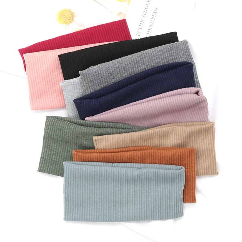 Elastic Knit Headbands for Women – Yoga, Makeup & Wash Knit Headband Qme