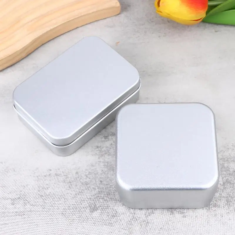 Square Aluminum Travel Soap Dish Box with Lid | Compact Travel Soap Dish Qme
