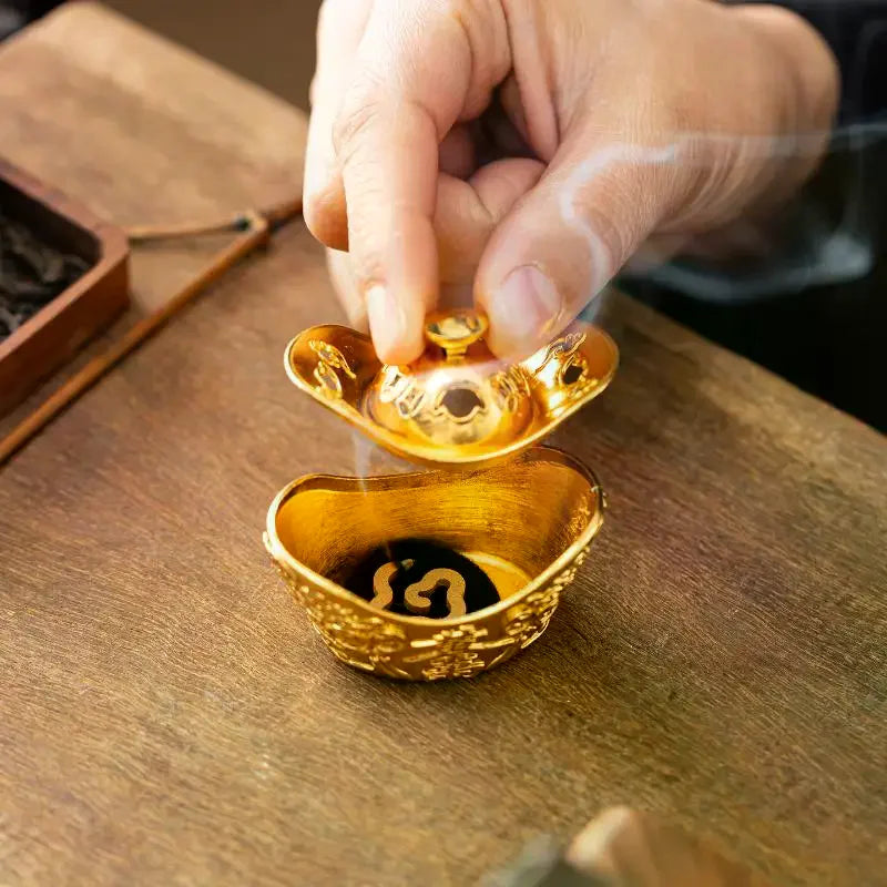 Alloy Incense Burner Censer – Buddhist Sandalwood Home Decor Incense Burner Qme