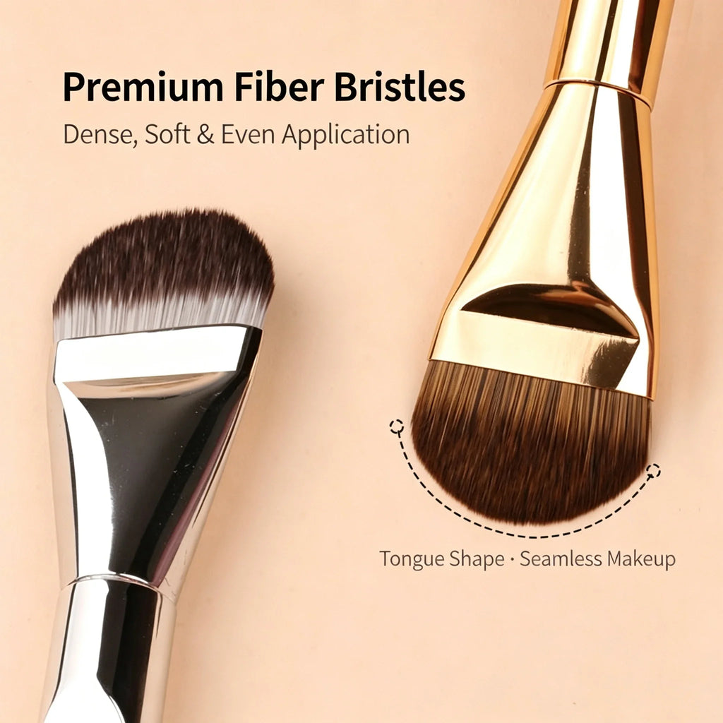 Tongue-Shaped Foundation Brush – Ultra-Thin Seamless Base Foundation Brush Qme