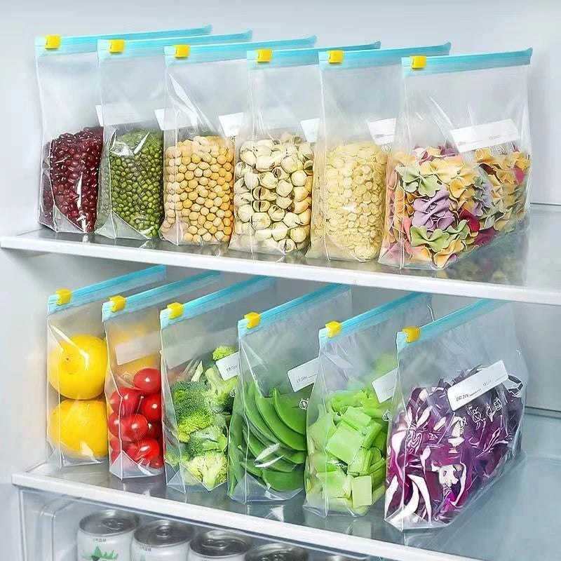 Zipper Sliding Lock Freezer Bags – Thickened Fresh-Keeping Food Storage Bags Qme