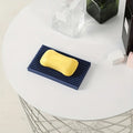 Soft Rubber Drain Soap Dish – No Drilling, No Holes Drain Soap Dish Qme Blue