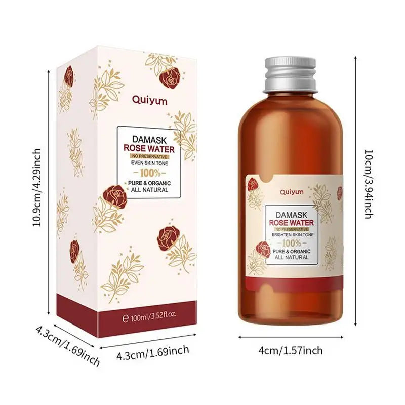 Rose Damask Water & Rosehip Essential Oil | Natural Facial Oil Natural Facial Oil Qme