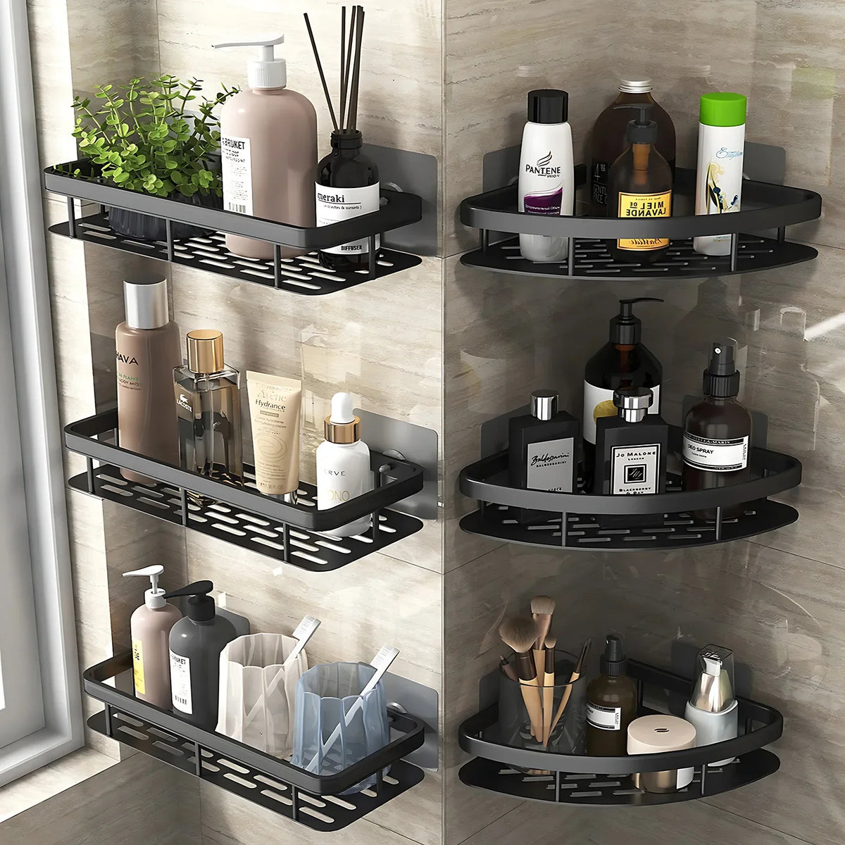 Wall Hanging Corner Rack Bathroom Shelf & Towel Organizer Bathroom Corner Shelf Qme