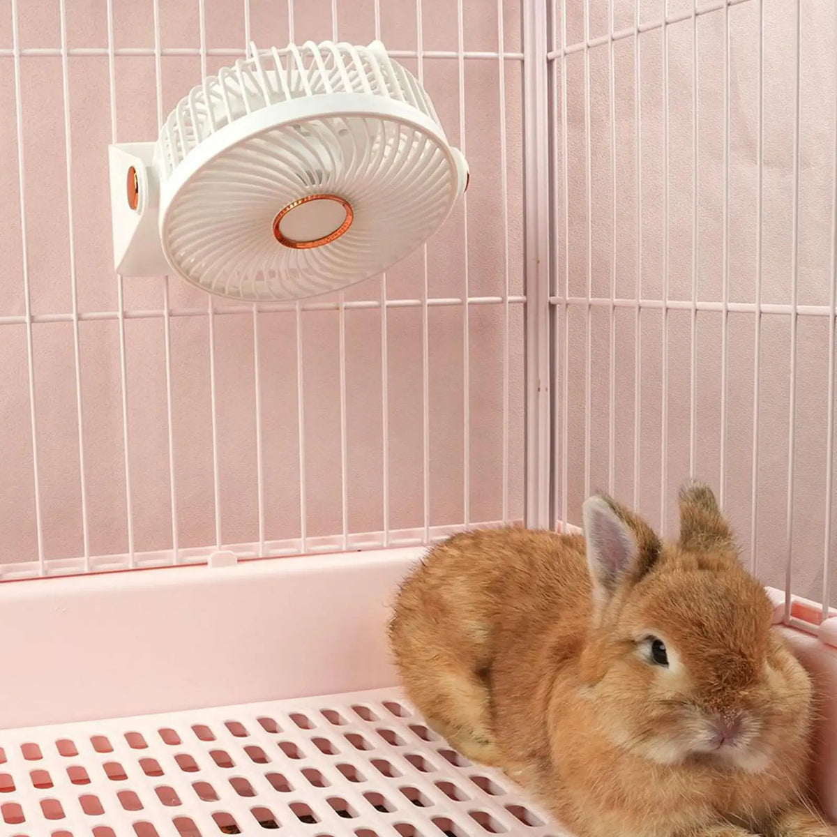 Portable USB Rechargeable Pet Cage Cooling Fan – No-Drill Pet Cage Cooling Fan Qme