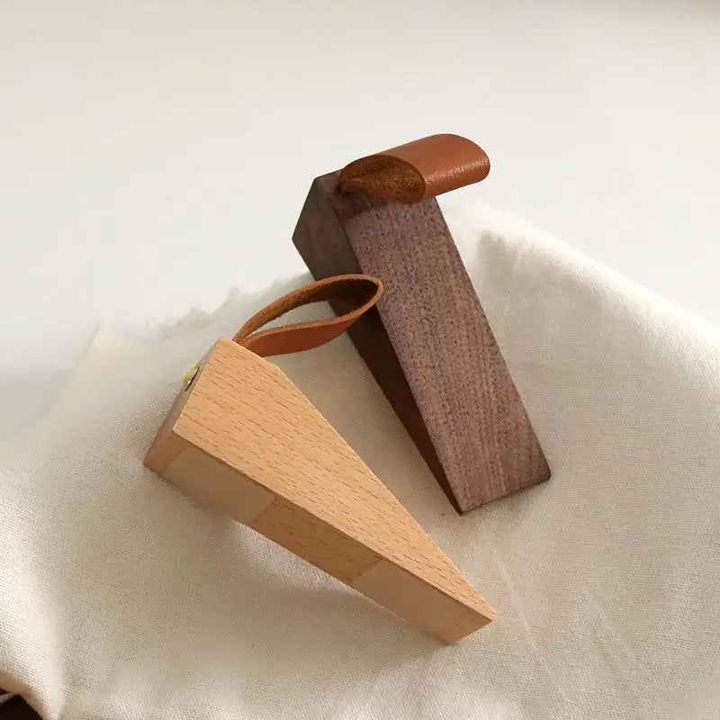 Solid Wood Door Stopper – Anti-Collision Baby Safe Gate Decor Wood Door Stopper Qme