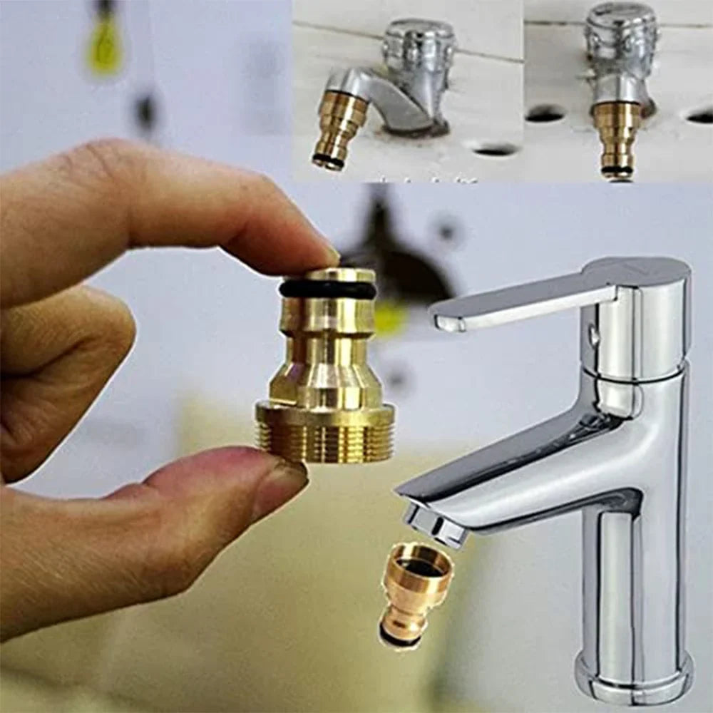 Universal Brass Threaded Tap Connector Faucet Hose Adaptor Faucet Hose Connector Qme