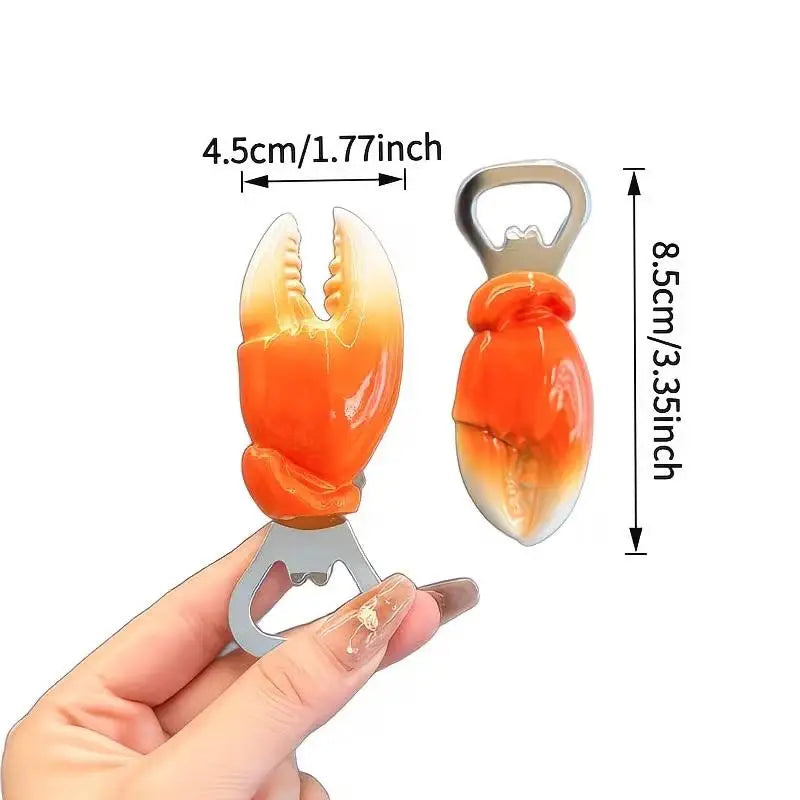 Crab Claw Bottle Opener Fridge Magnet – Stainless Steel Bar Tool Novelty Bottle Opener Qst