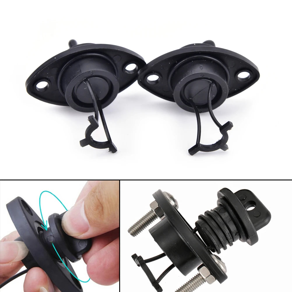 2-Pack Universal Boat Drain Plug Kit for Kayak & Canoe Boat Drain Plug Qst