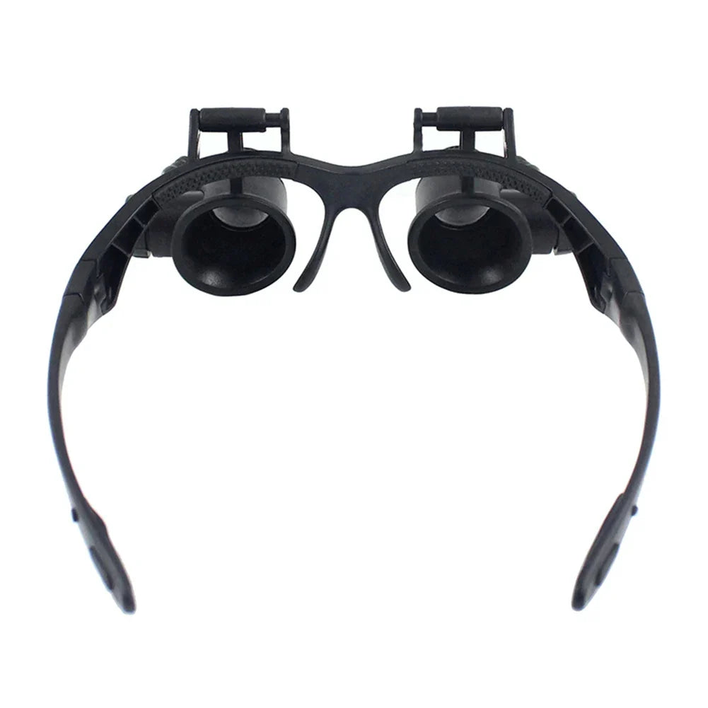 Head Magnifier Glasses 10X–25X with LED Lights | Wearable Loupe Head Magnifier Loupe Qme