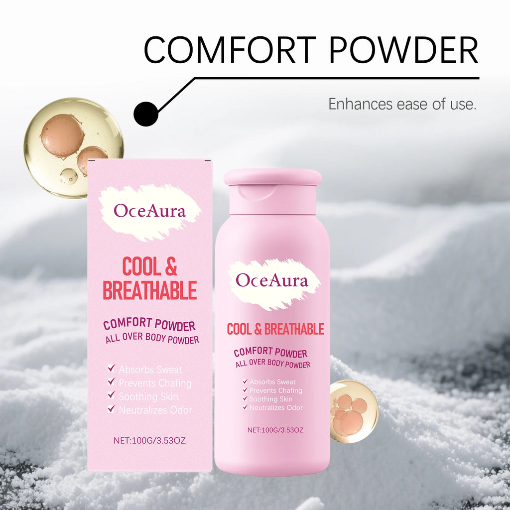 OceAura Dry Body Powder 100g – Smooth, Fresh & Non-Sticky Body Powder Qst