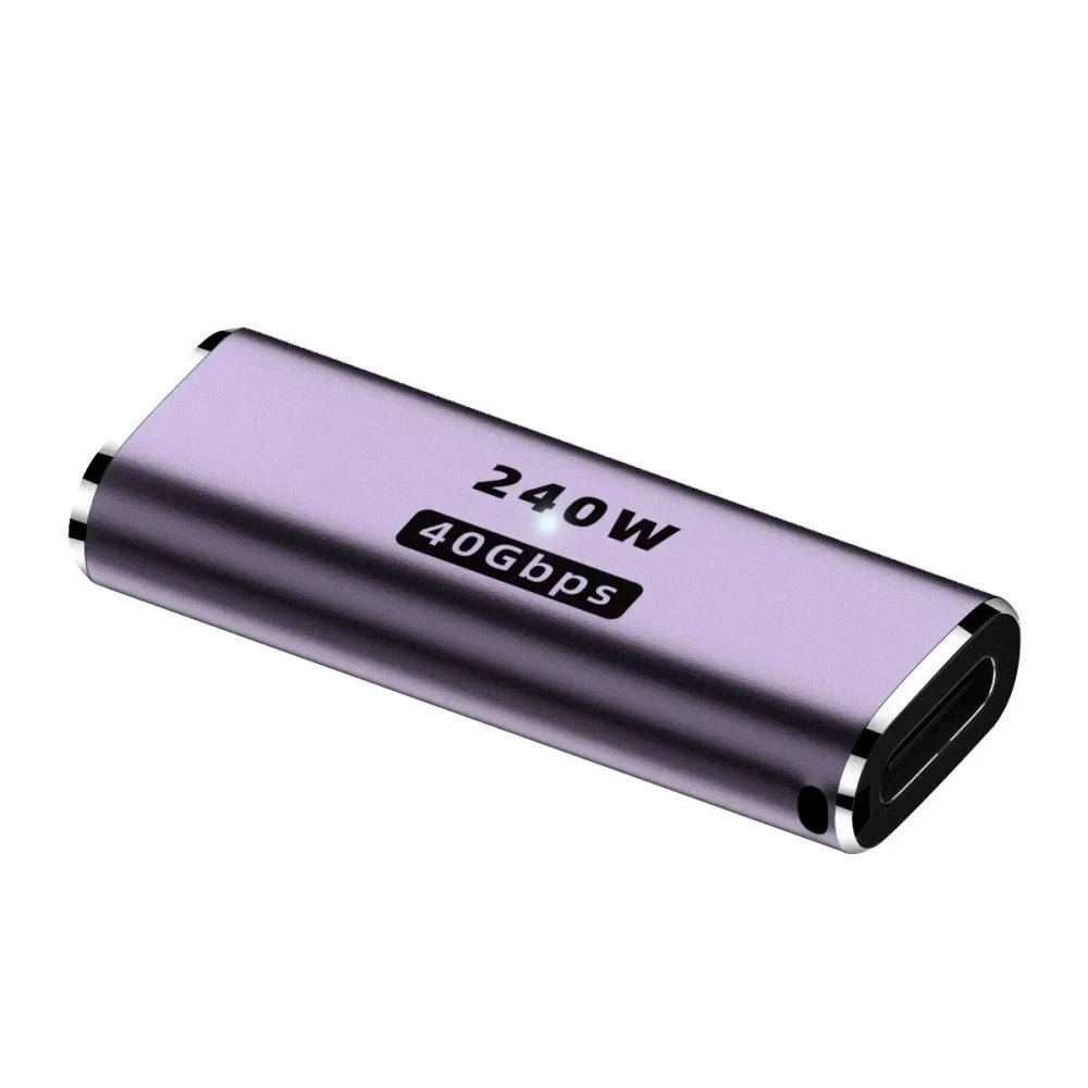 USB4 Type-C OTG Adapter 40Gbps 8K PD240W | Aluminum Alloy USB-C OTG Adapter Qme Type 3