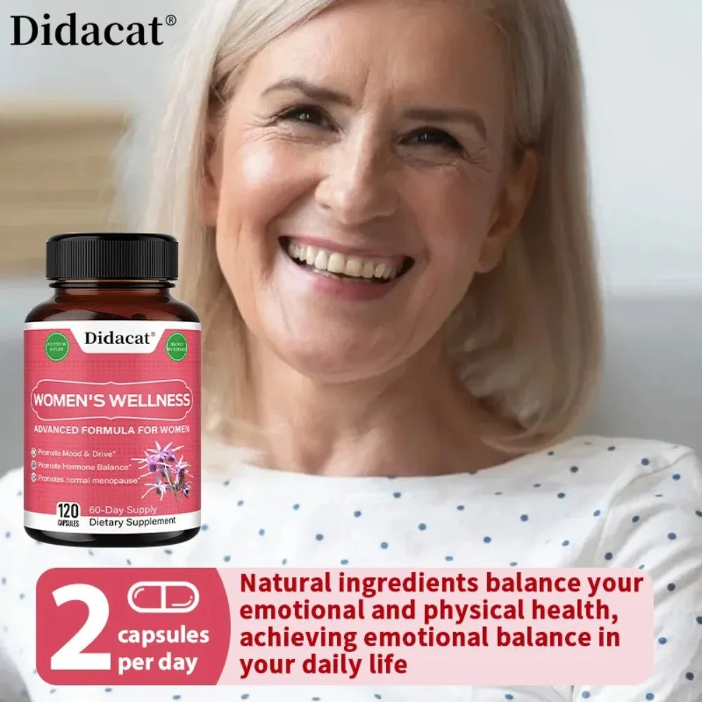 Women's Maca Capsules – Hormonal Balance & Mood Support Women's Wellness Supplement Qst