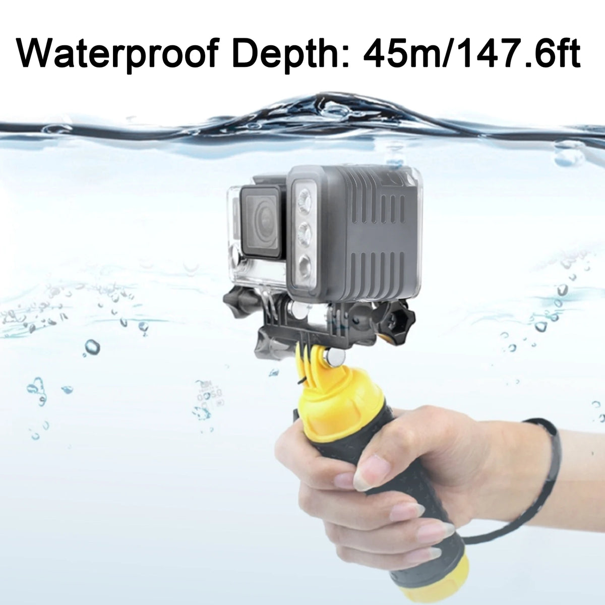 45M Waterproof Underwater LED Fill Light for GoPro Diving Diving Video Light Qst
