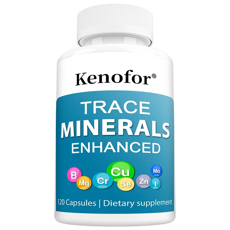 Kenofor Trace Minerals Complex – Zinc Copper Iodine Capsules Mineral Supplement Qst 120 count-1 bottle