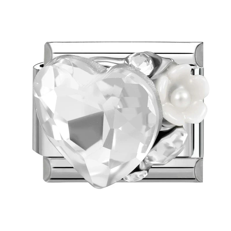Zircon Italian Charm Links – Heart Bow Butterfly Star 9mm Italian Charm Links Qme S 30