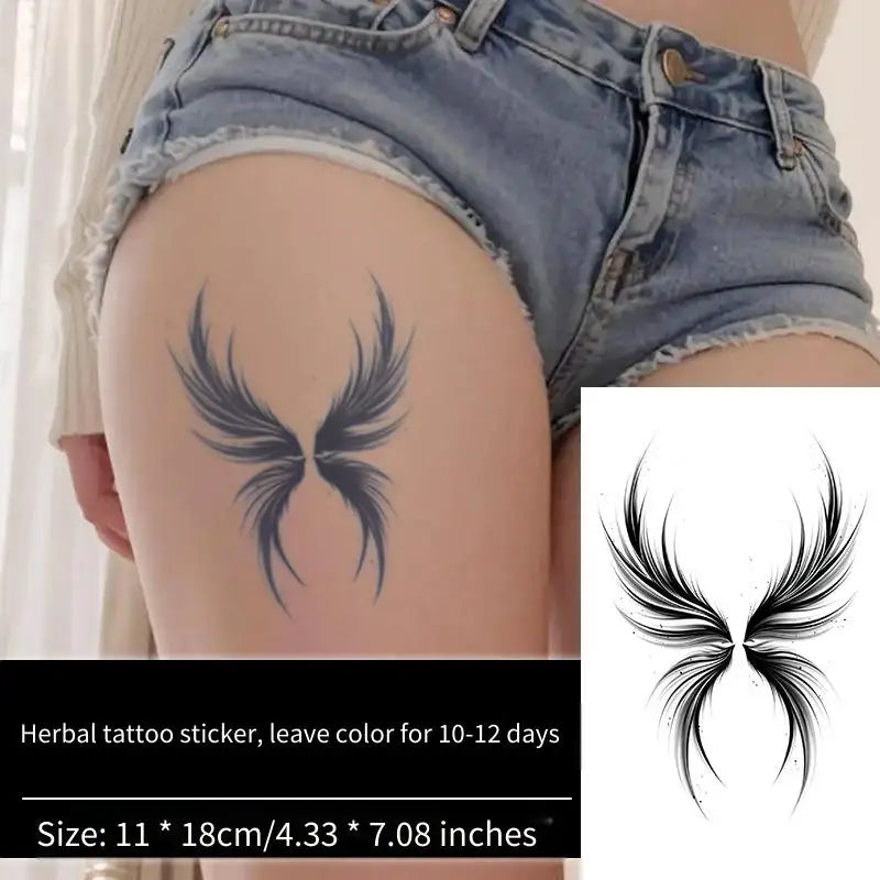 Watercolor Angel Wings Butterfly Temporary Tattoo Sticker Temporary Tattoo Sticker Qme