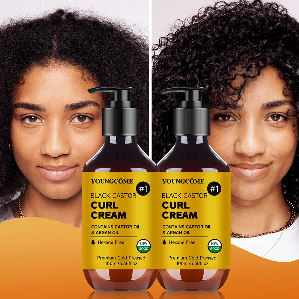 Castor Oil Hair Cream – Strengthen, Nourish & Tame Frizz Hair Treatment Cream Qst